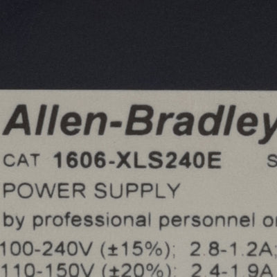 Used Allen-Bradley 1606-XLS240E Power Supply, 24-28VDC Output Voltage, 10A-9A Output