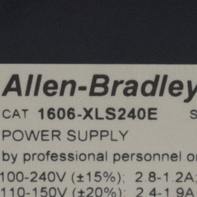Used Allen-Bradley 1606-XLS240E Power Supply, 24-28VDC Output Voltage, 10A-9A Output