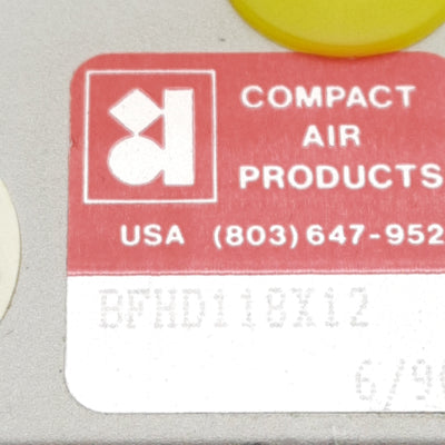 New Compact BFHD118X12 Pneumatic Cylinder ø1-1/8in Bore, 1/2in Stroke, 1/8in NPT