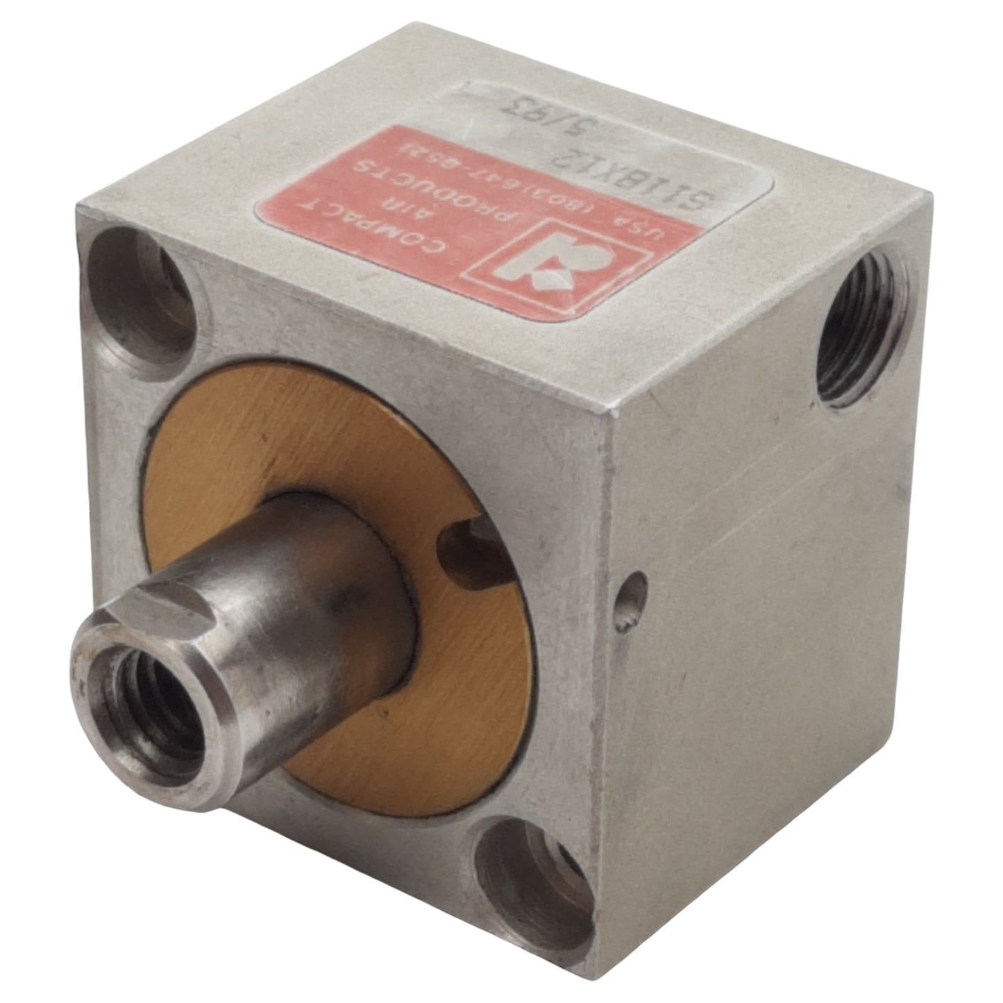 Used Compact S118X12 Pneumatic Cylinder, ø1-1/8in Bore, 1/2in Stroke, 1/8in NPT