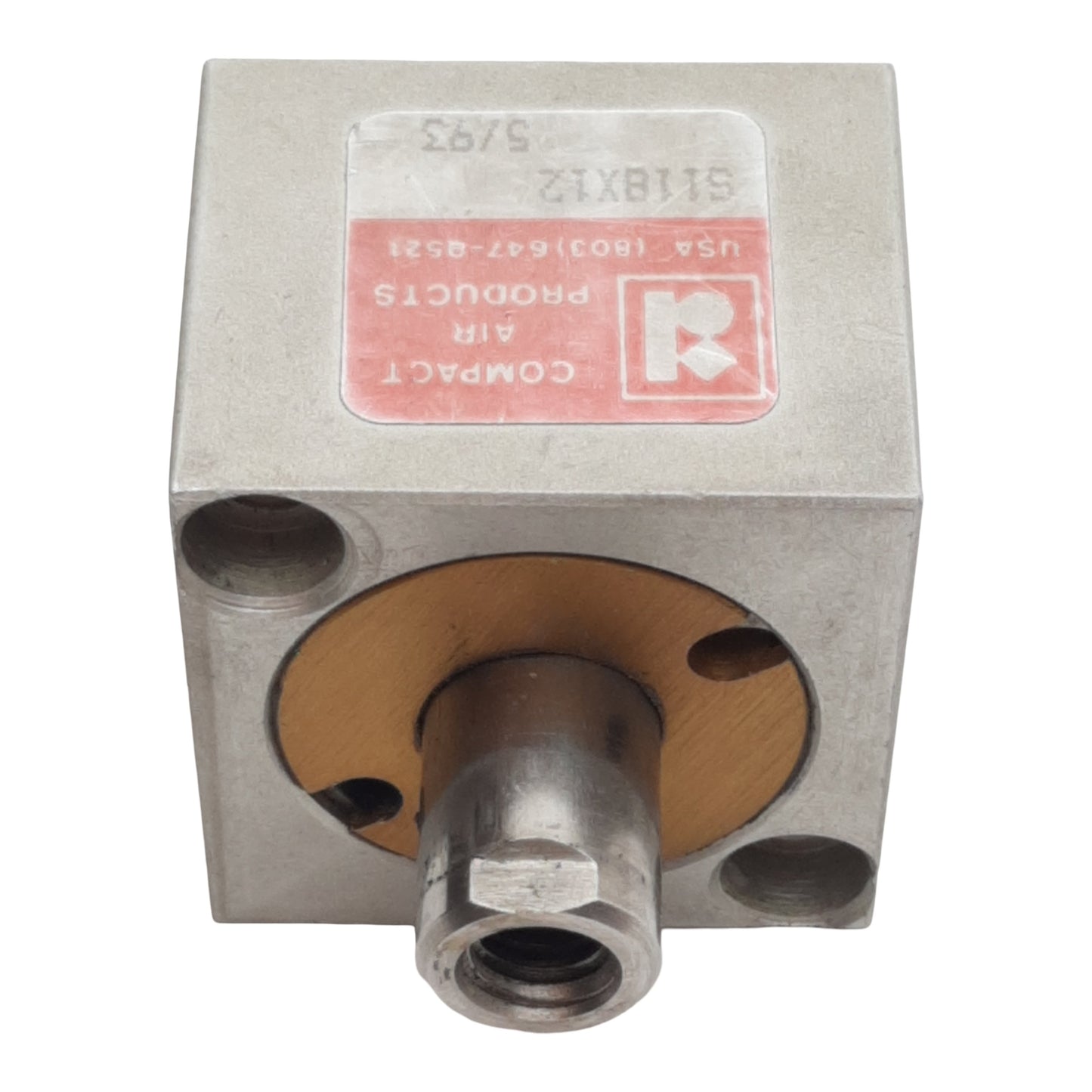 Used Compact S118X12 Pneumatic Cylinder, ø1-1/8in Bore, 1/2in Stroke, 1/8in NPT