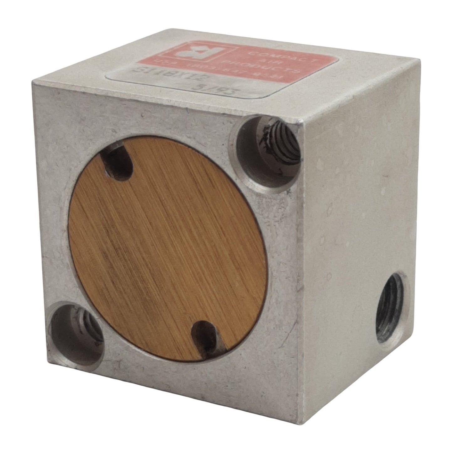 Used Compact S118X12 Pneumatic Cylinder, ø1-1/8in Bore, 1/2in Stroke, 1/8in NPT