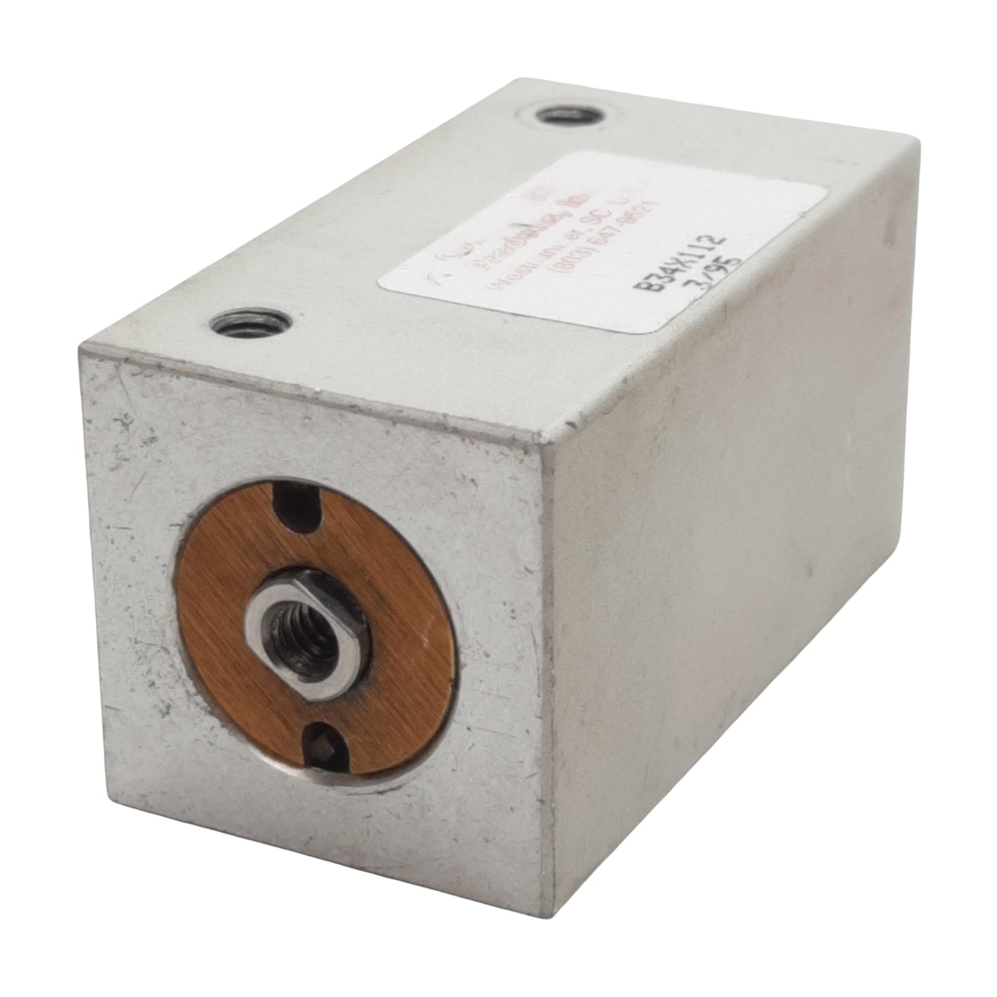 Used Compact B34X112 Pneumatic Cylinder, ø3/4in Bore, 1-1/2in Stroke, #10-32, 250psi