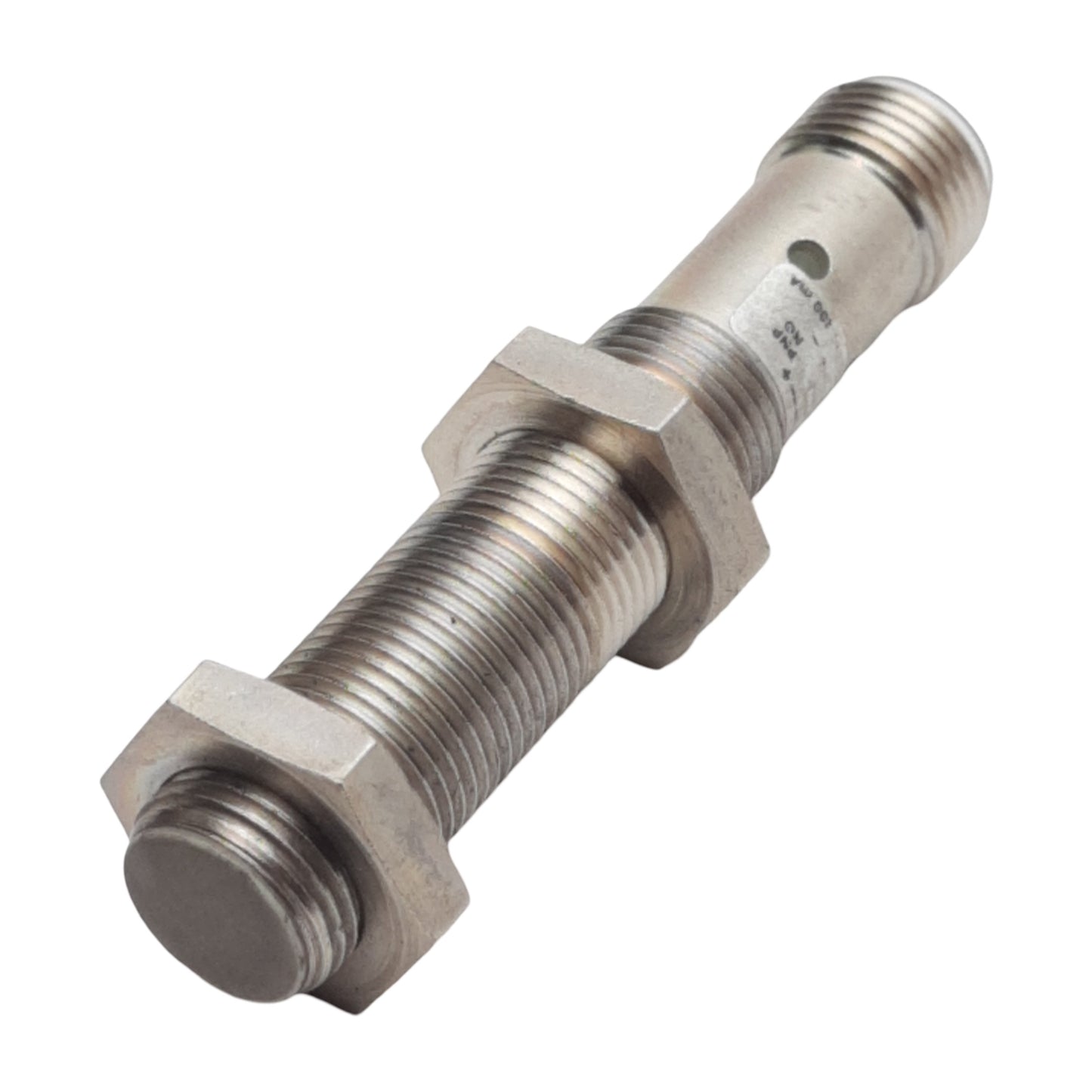 Used Micro Detectors AM1-AP-3H Proximity Sensor, PNP-NO, 4mm Range, 30VDC, 4-Pin M12