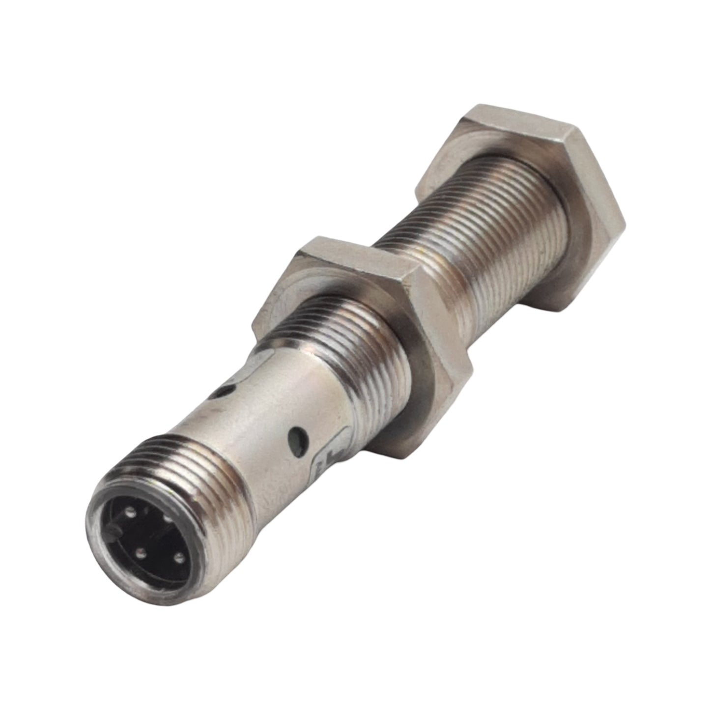 Used Micro Detectors AM1-AP-3H Proximity Sensor, PNP-NO, 4mm Range, 30VDC, 4-Pin M12