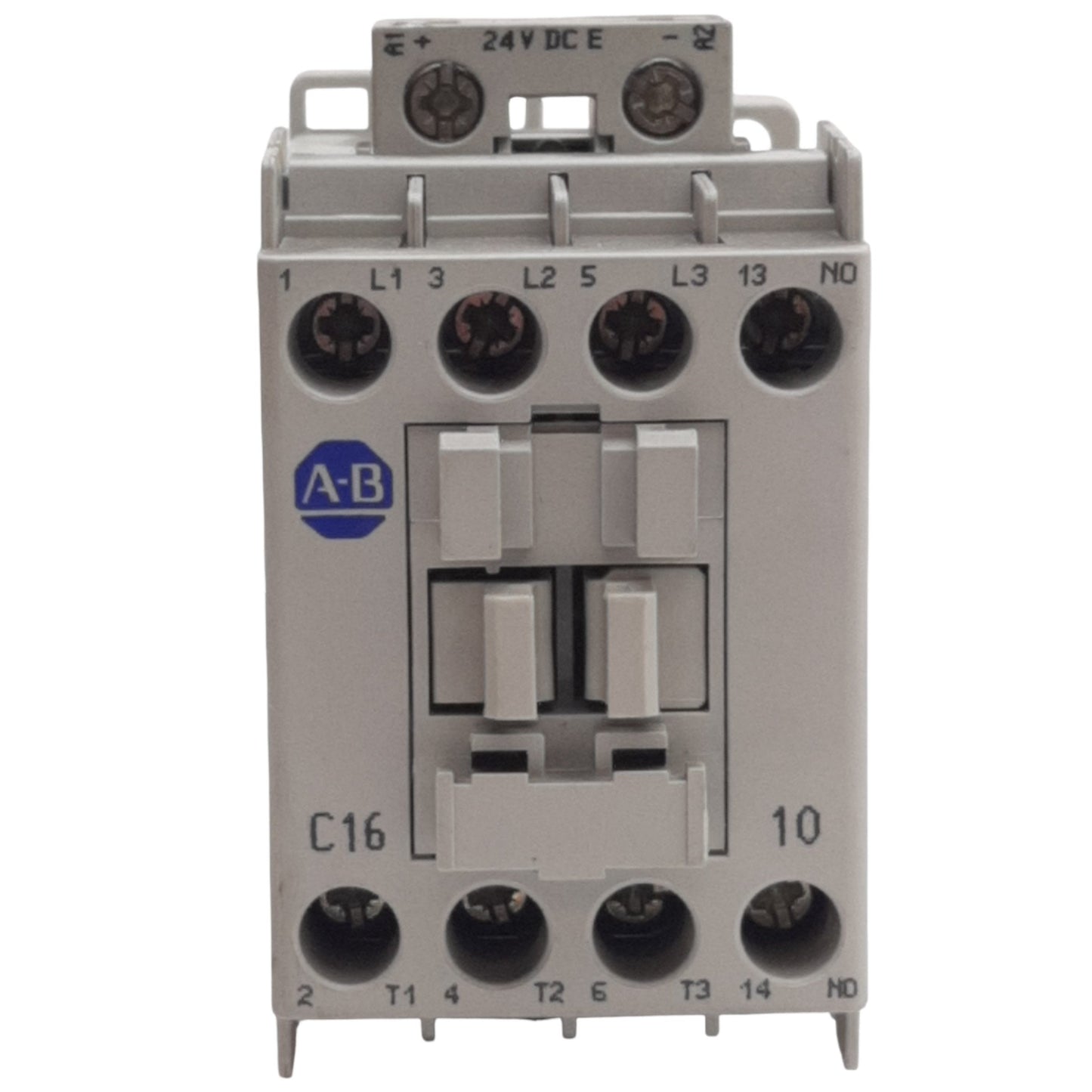 Used Allen Bradley 100-C16EJ10 IEC Contactor 3-Pole, 32A, 7.5kW @ 690VAC, 24VDC Coil