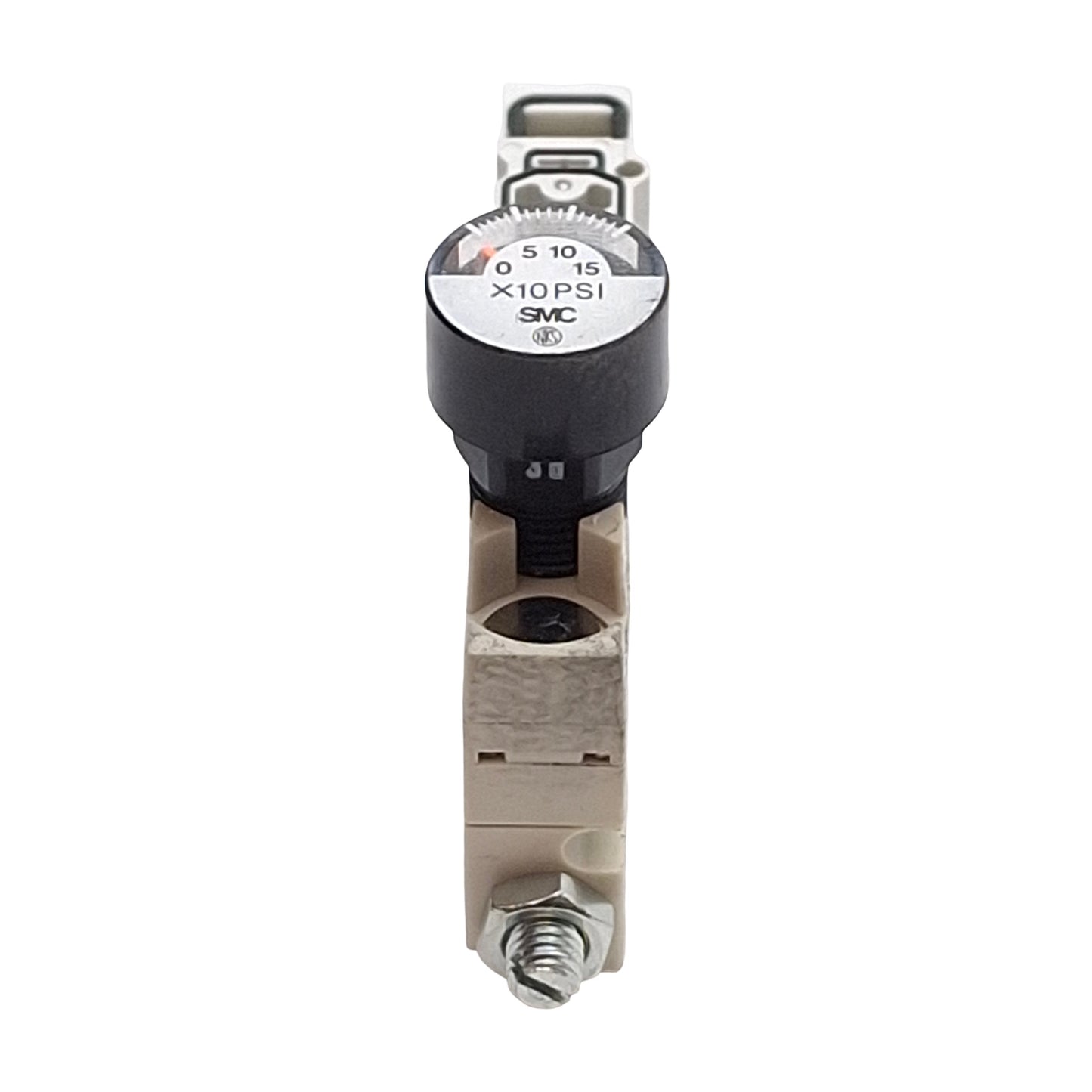 Used SMC SY30M-N6-P Manifold Interface Regulator, 0-150psi Gauge, 14-100psi Set