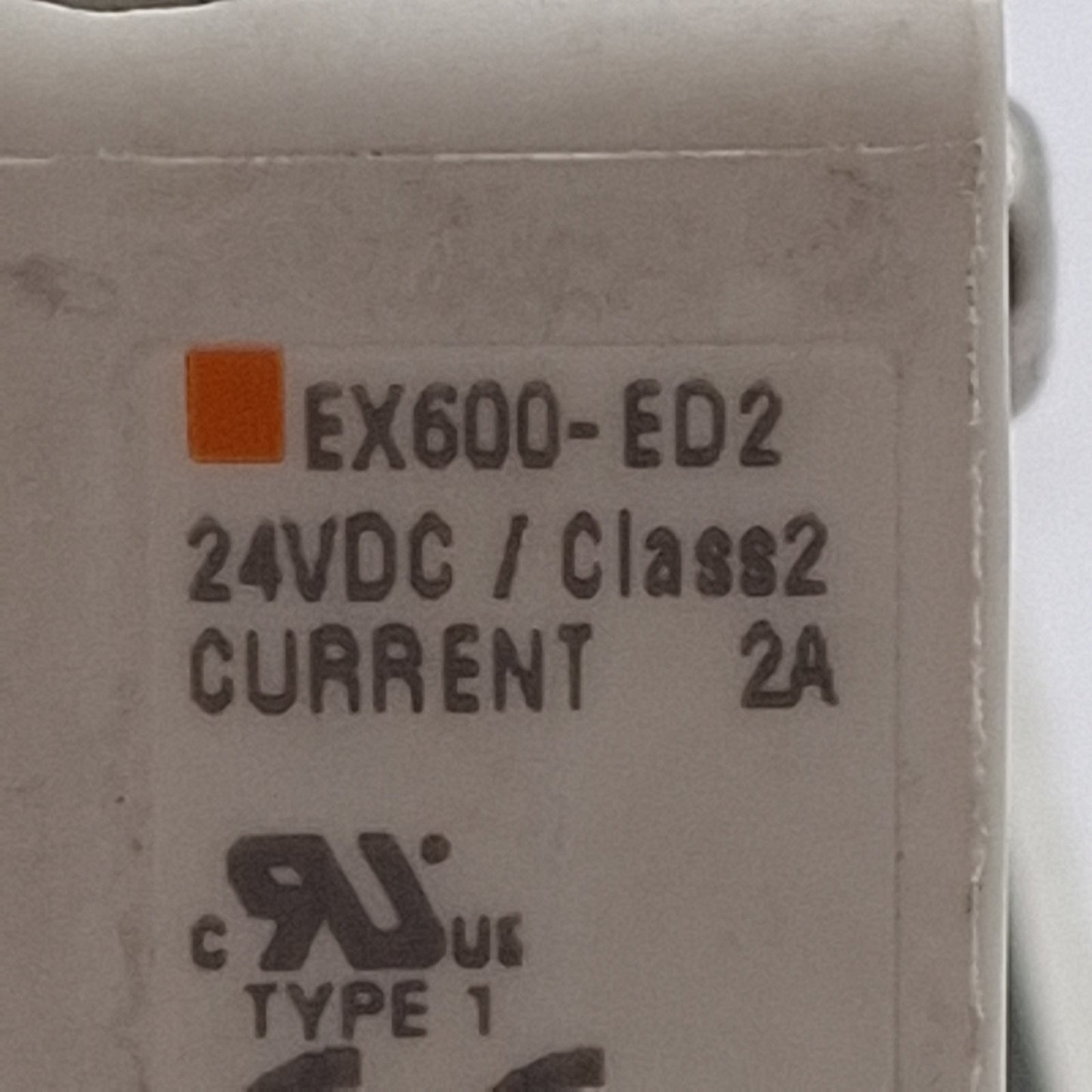 Used SMC EX600-ED2 Fieldbus Device End Plate, M12 5-Pin Male, 24VDC 2A, DIN Rail