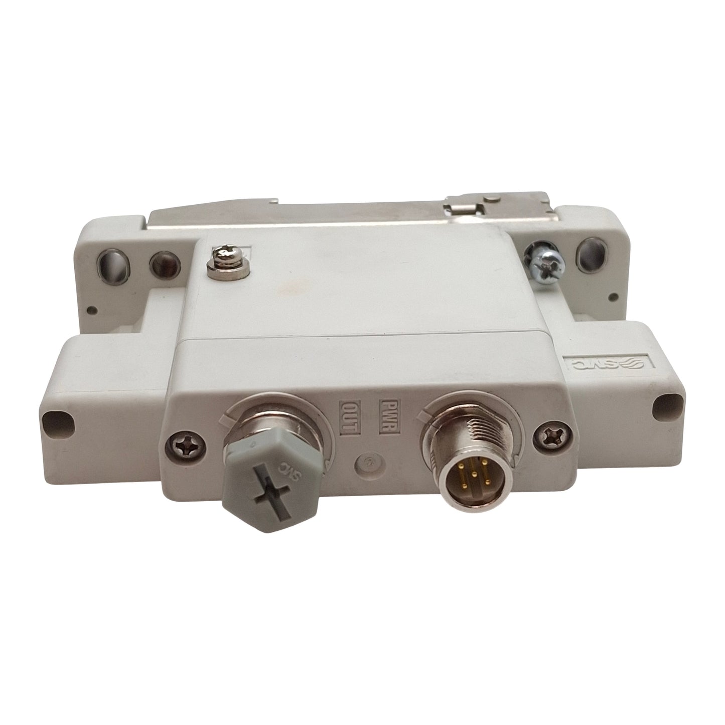 Used SMC EX600-ED2 Fieldbus Device End Plate, M12 5-Pin Male, 24VDC 2A, DIN Rail