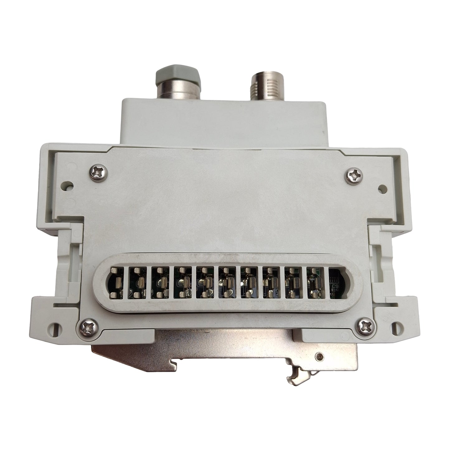 Used SMC EX600-ED2 Fieldbus Device End Plate, M12 5-Pin Male, 24VDC 2A, DIN Rail