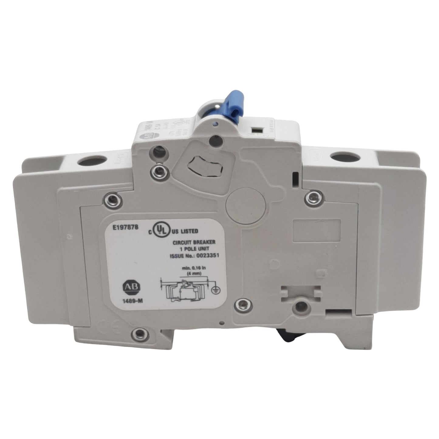 Used Allen Bradley 1489-M1C050 Circuit Breaker, 1-Pole, 5A 48VDC/277VAC, DIN Rail