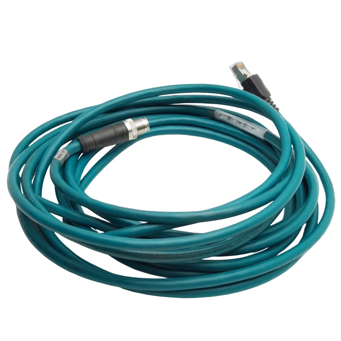 Used Molex 1203410802 In-Sight Ethernet Cable RJ45 to M12 (X-Coded) 8-Pin, 5m