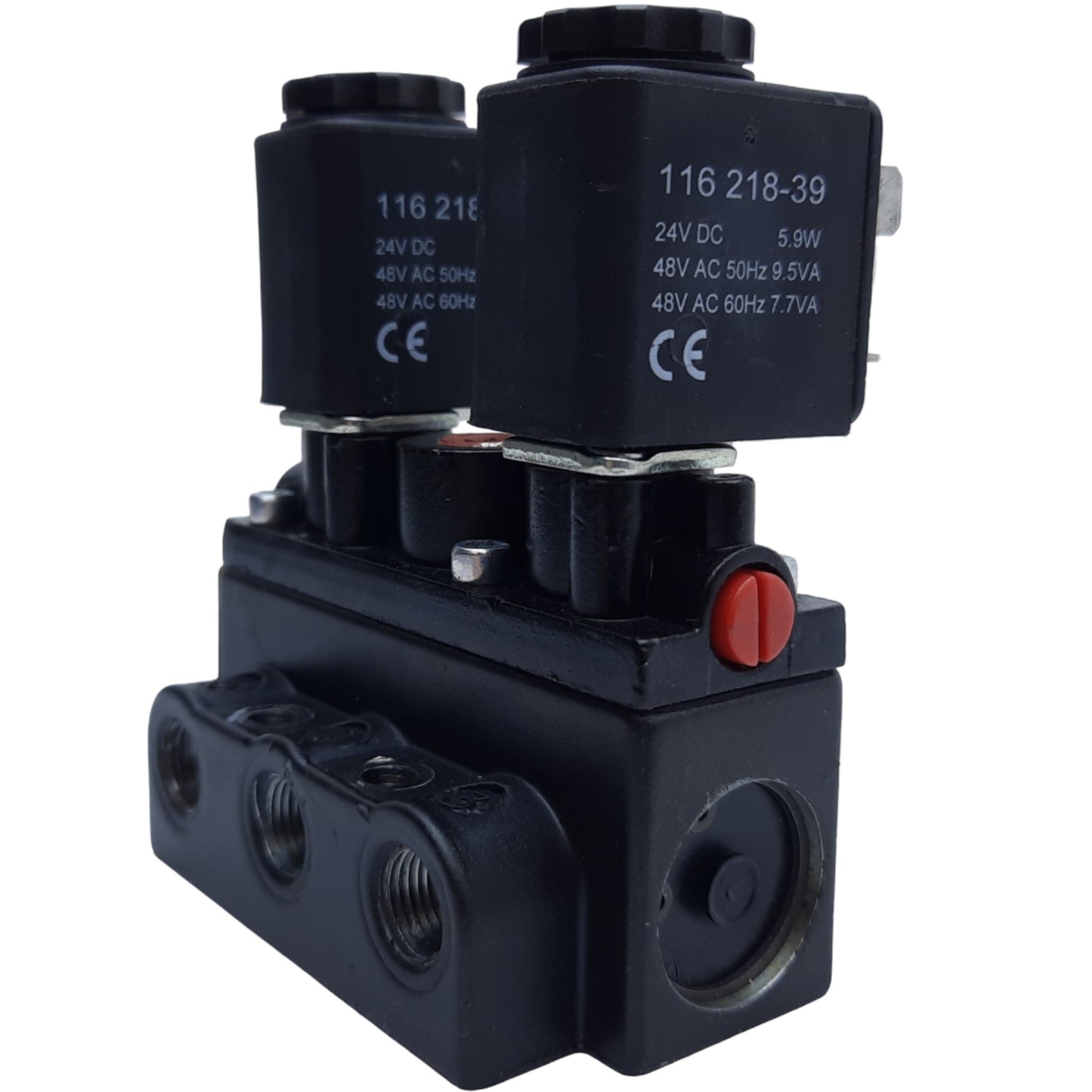 Used Ingersoll A211SD-024-D-G Pneumatic Valve 2-Pos 4-Way, Vac to 150 PSI, 24VDC Coil