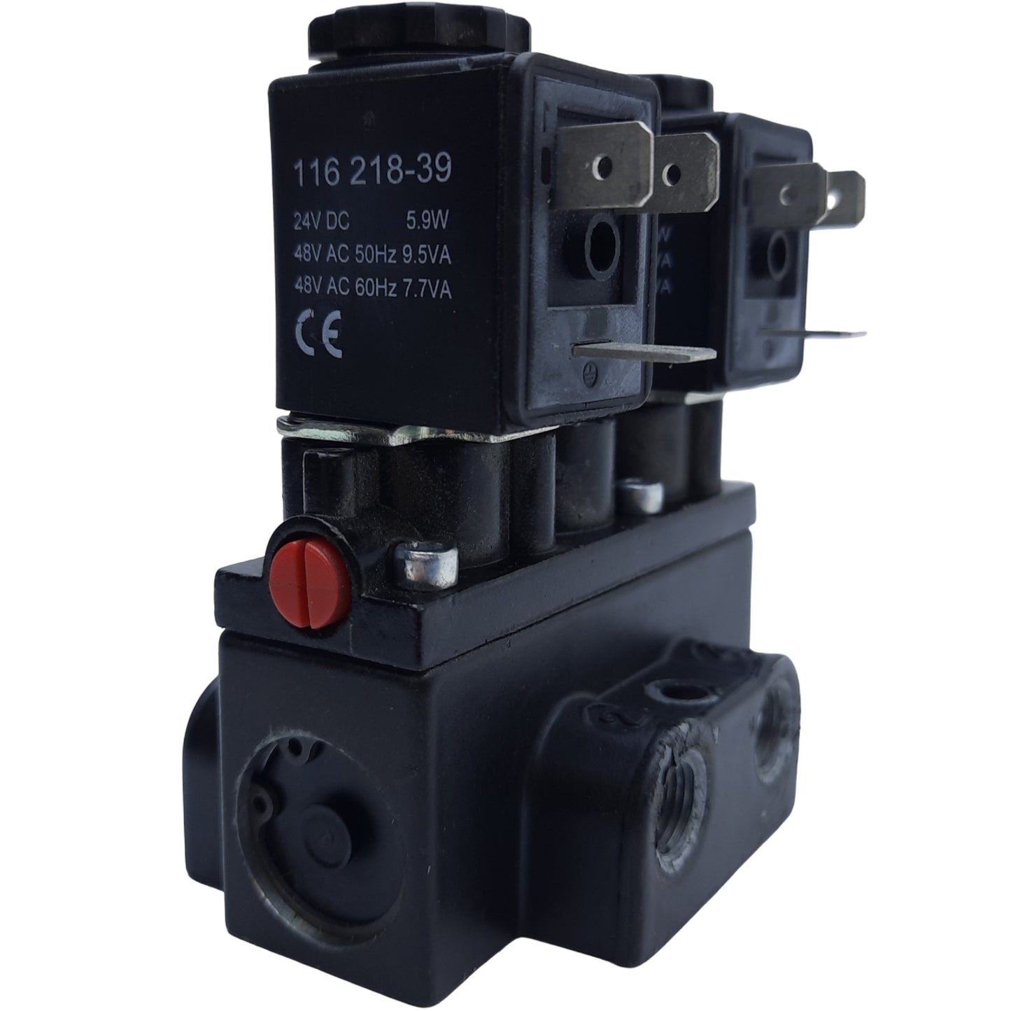 Used Ingersoll A211SD-024-D-G Pneumatic Valve 2-Pos 4-Way, Vac to 150 PSI, 24VDC Coil