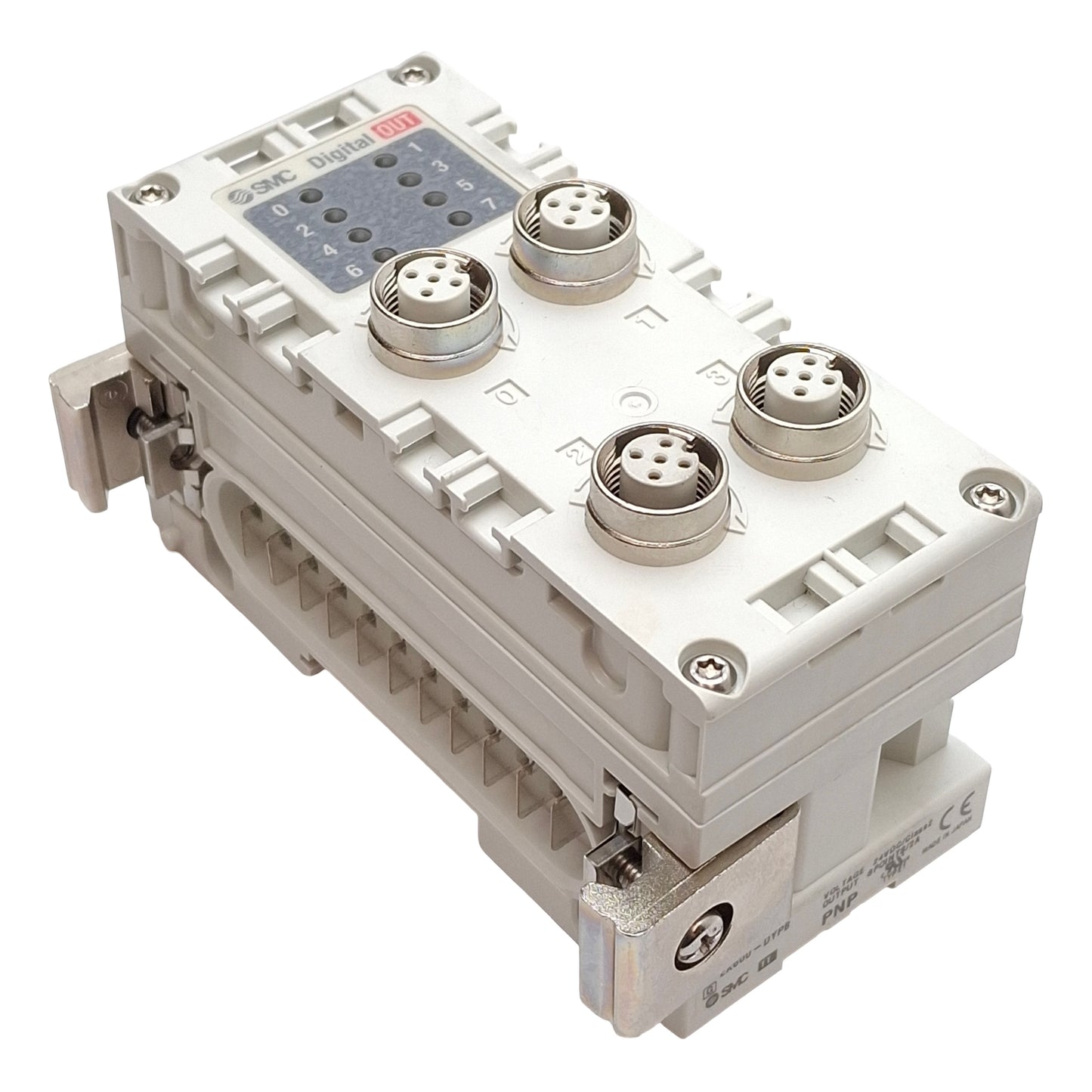 Used SMC EX600-DYPB Fieldbus System Digital Output Unit, 8-Point PNP M12 5-Pin 24VDC