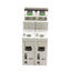 Used Lot of 2 AEG Elfa E82S C16 Circuit Breaker, 2-Poles, 16A, 277/480VAC, DIN Rail