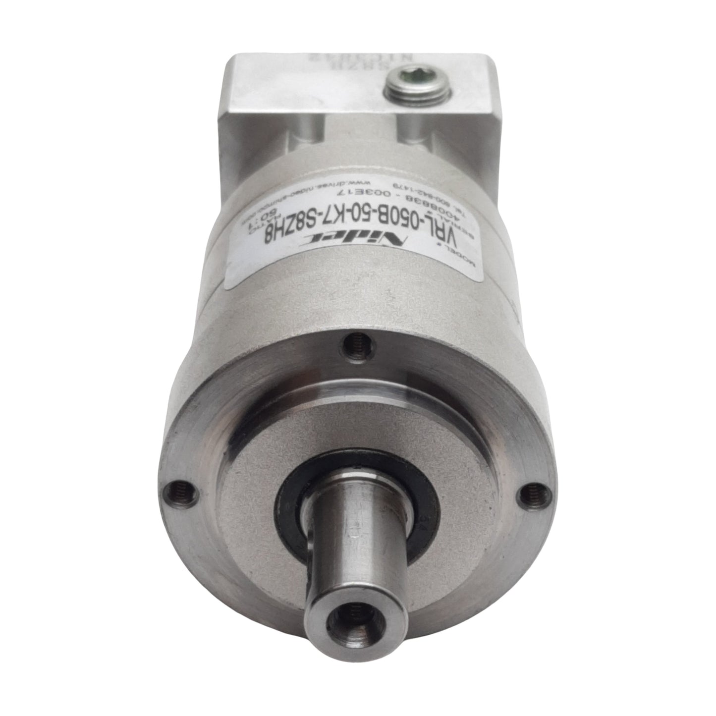 Used Nidec VRL-050B-50-K7-S8ZH8 Planetary Gearbox, 50:1, 15Nm, 19.5mm Shaft, 8500rpm