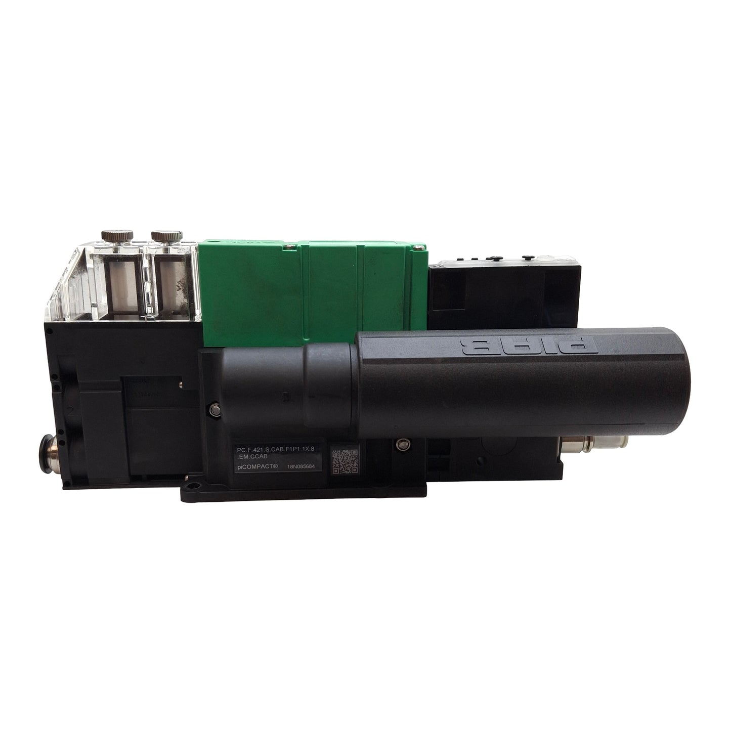 Used Piab PC.F.421.S.CAB.F1P1.1X.8.EM.CCAB piCOMPACT 23 Vacuum Ejector, -90kPa, 24VDC