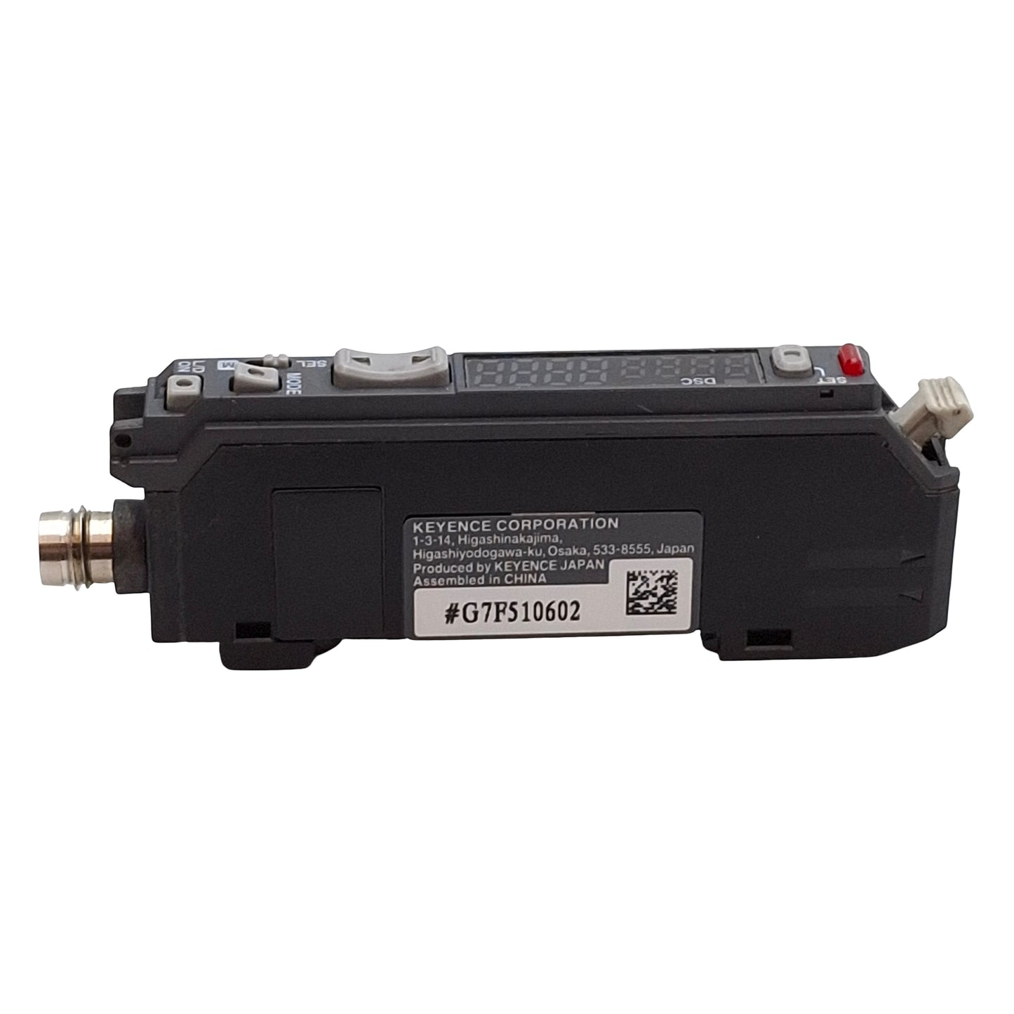 Used Keyence FS-V31CP Fiber Amplifier Unit, PNP, M8 4-Pin Male, 12-24VDC *No Cover*