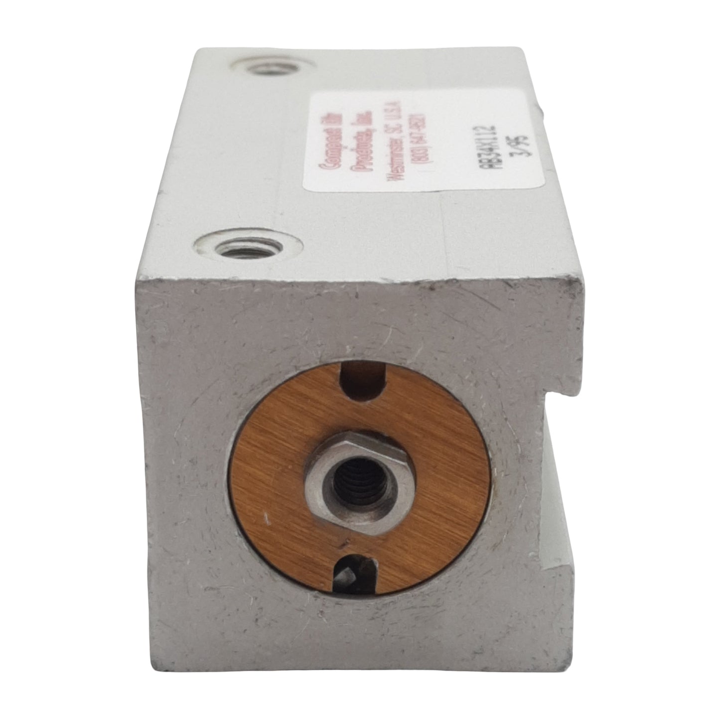 Used Compact AB34X112 Pneumatic Cylinder, ø3/4in Bore, 1-1/2in Stroke, #10-32, 250psi