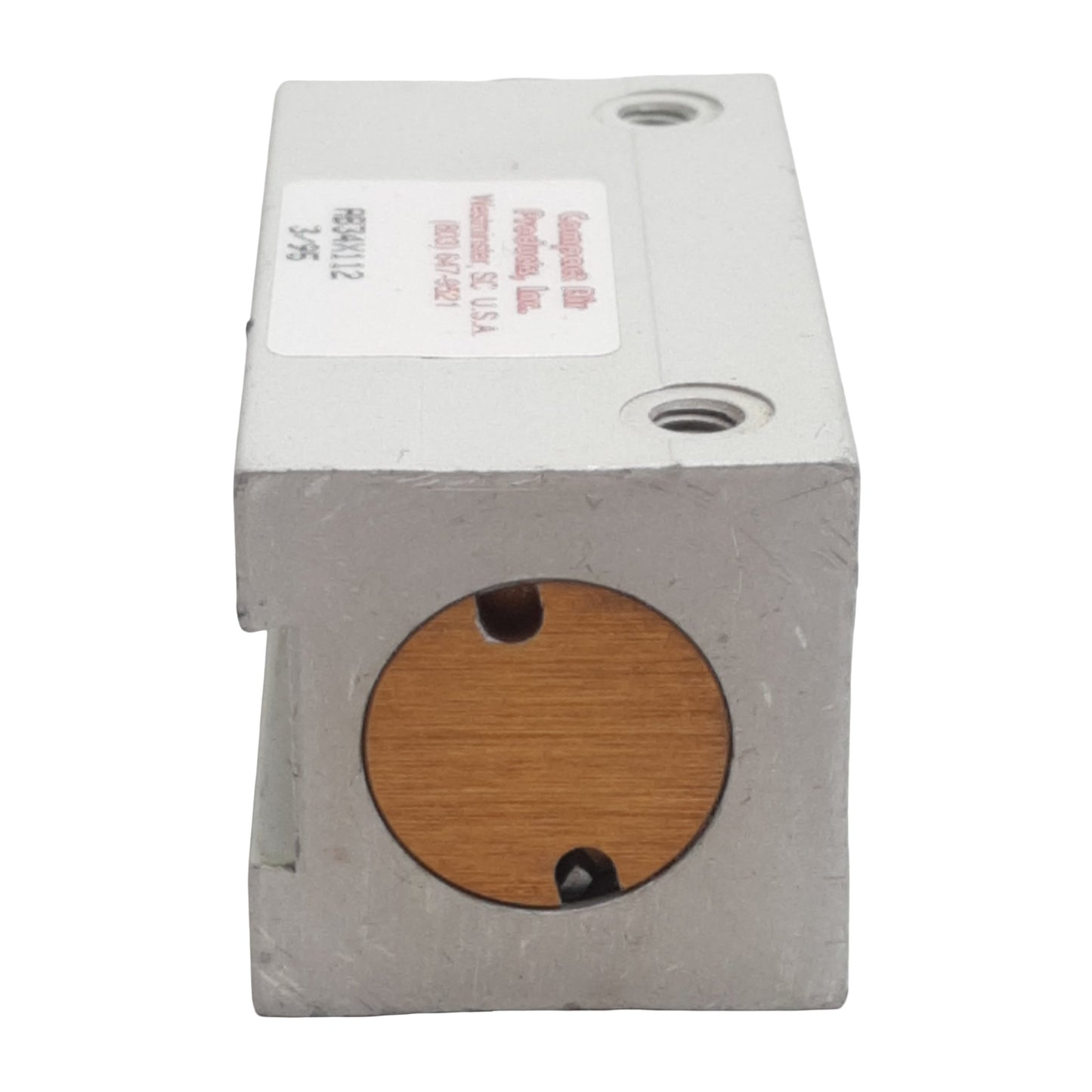 Used Compact AB34X112 Pneumatic Cylinder, ø3/4in Bore, 1-1/2in Stroke, #10-32, 250psi