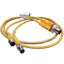 Used Turck VBRS 4.4-2PSG 3M-0.5/0.5 2-Branch Splitter Cable, 4-pin M12 Eurofast Male