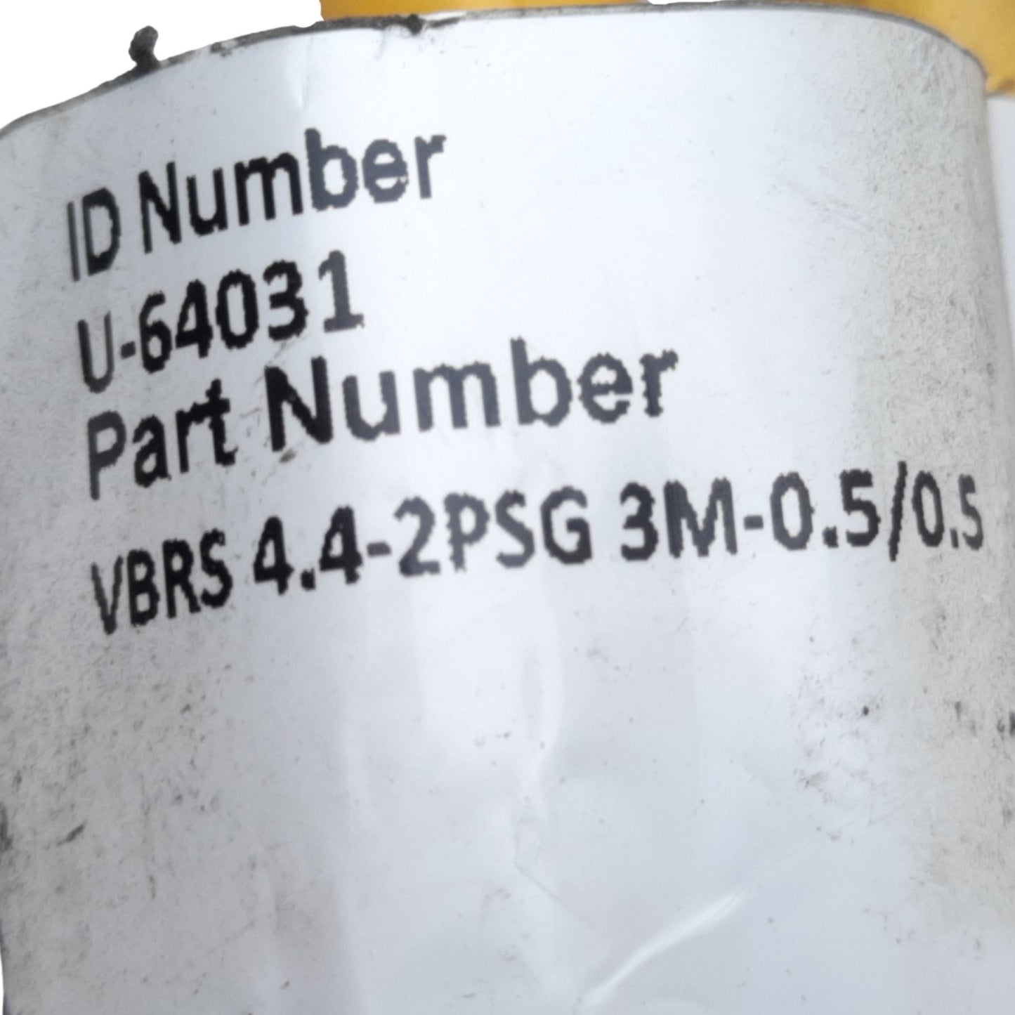 Used Turck VBRS 4.4-2PSG 3M-0.5/0.5 2-Branch Splitter Cable, 4-pin M12 Eurofast Male