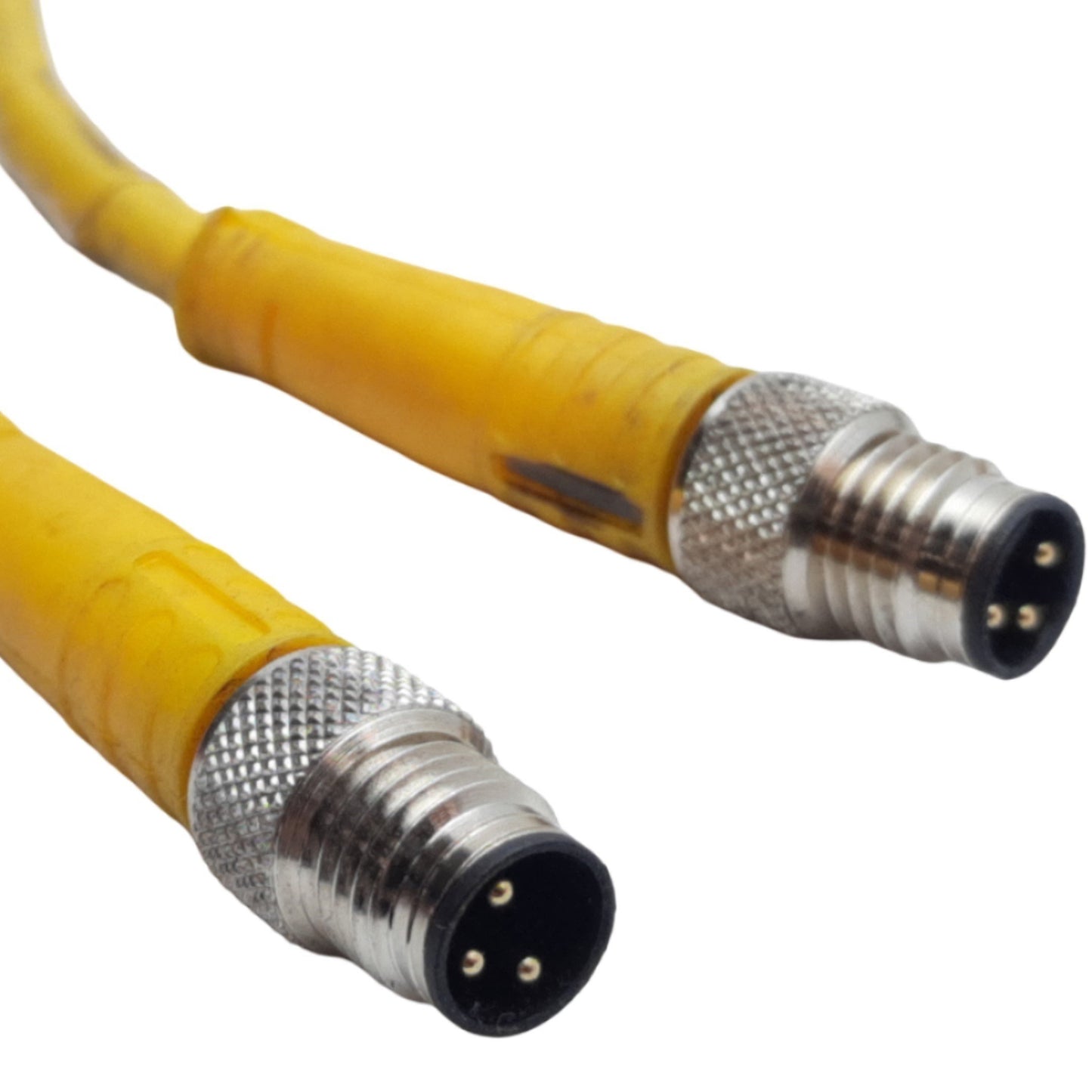 Used Turck VBRS 4.4-2PSG 3M-0.5/0.5 2-Branch Splitter Cable, 4-pin M12 Eurofast Male