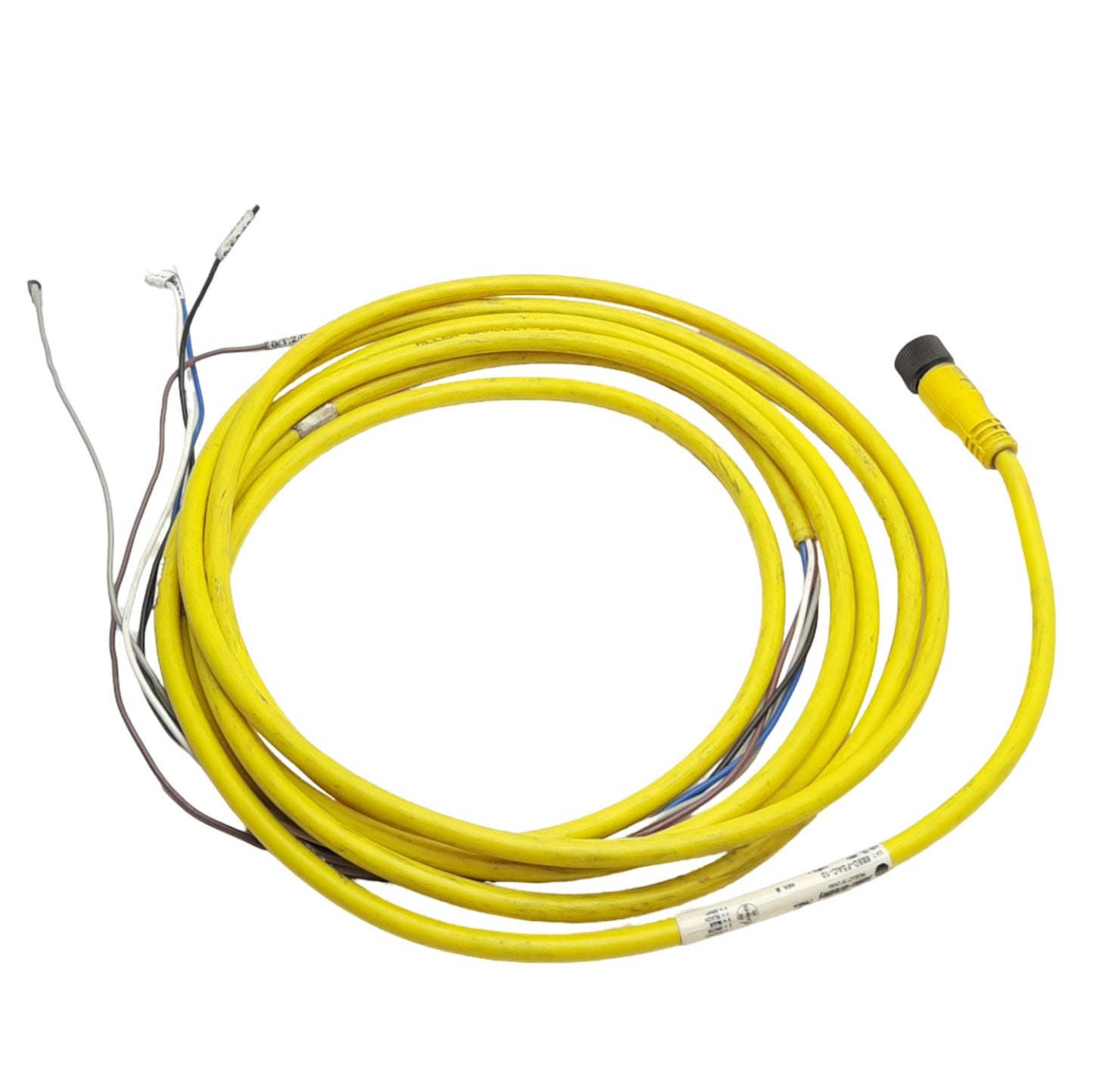Used Allen Bradley 889D-F5AC-10 Micro Cordset, M12 5-Pin Female to Leads, 13ft