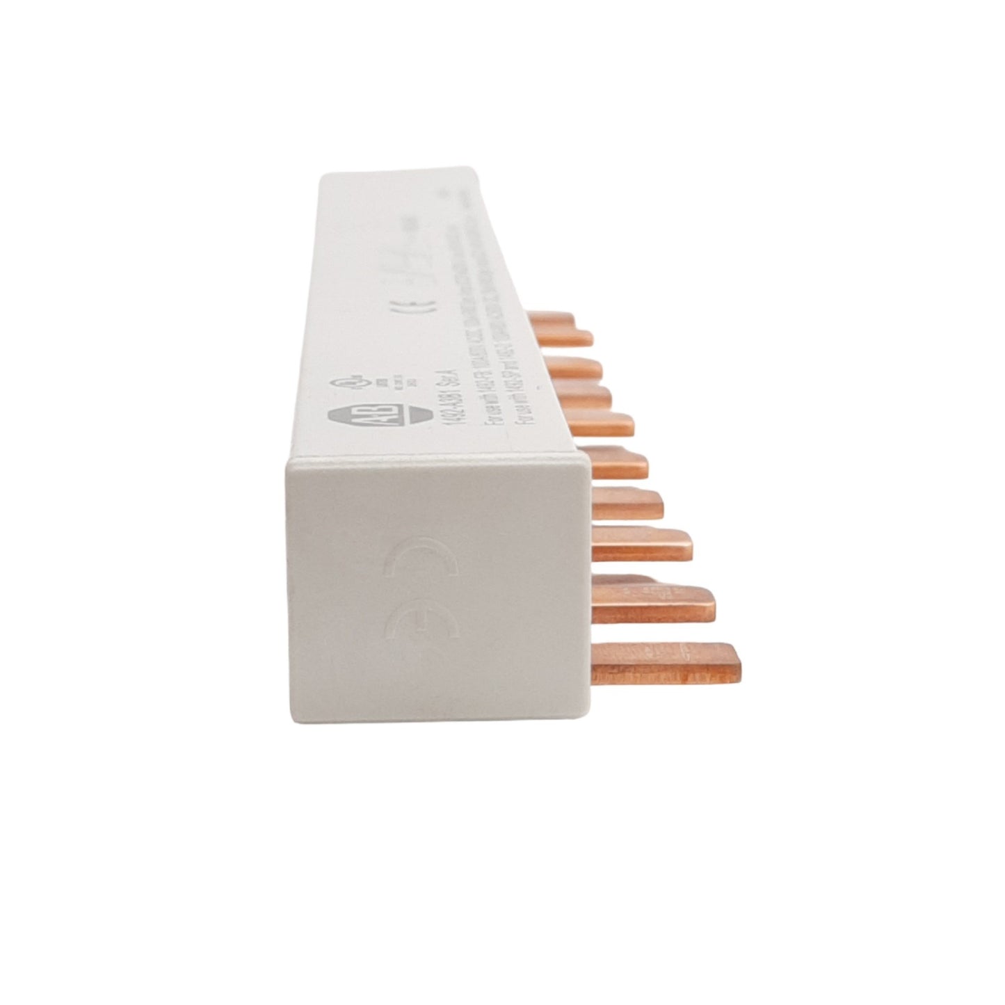 Used Allen Bradley 1492-A3B1 Bus Bar 3-Phase, 100A, 10 Pins *Cut into 7in Length*