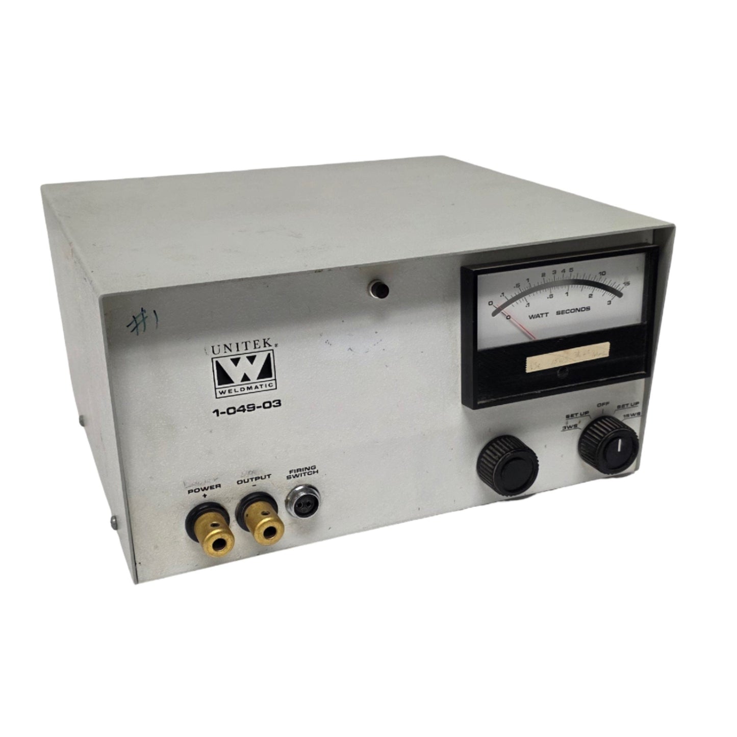 Used Unitek 1-049-03 Weldmatic Spot Welding Power Supply 0-15 Watt Sec 250W 120VAC
