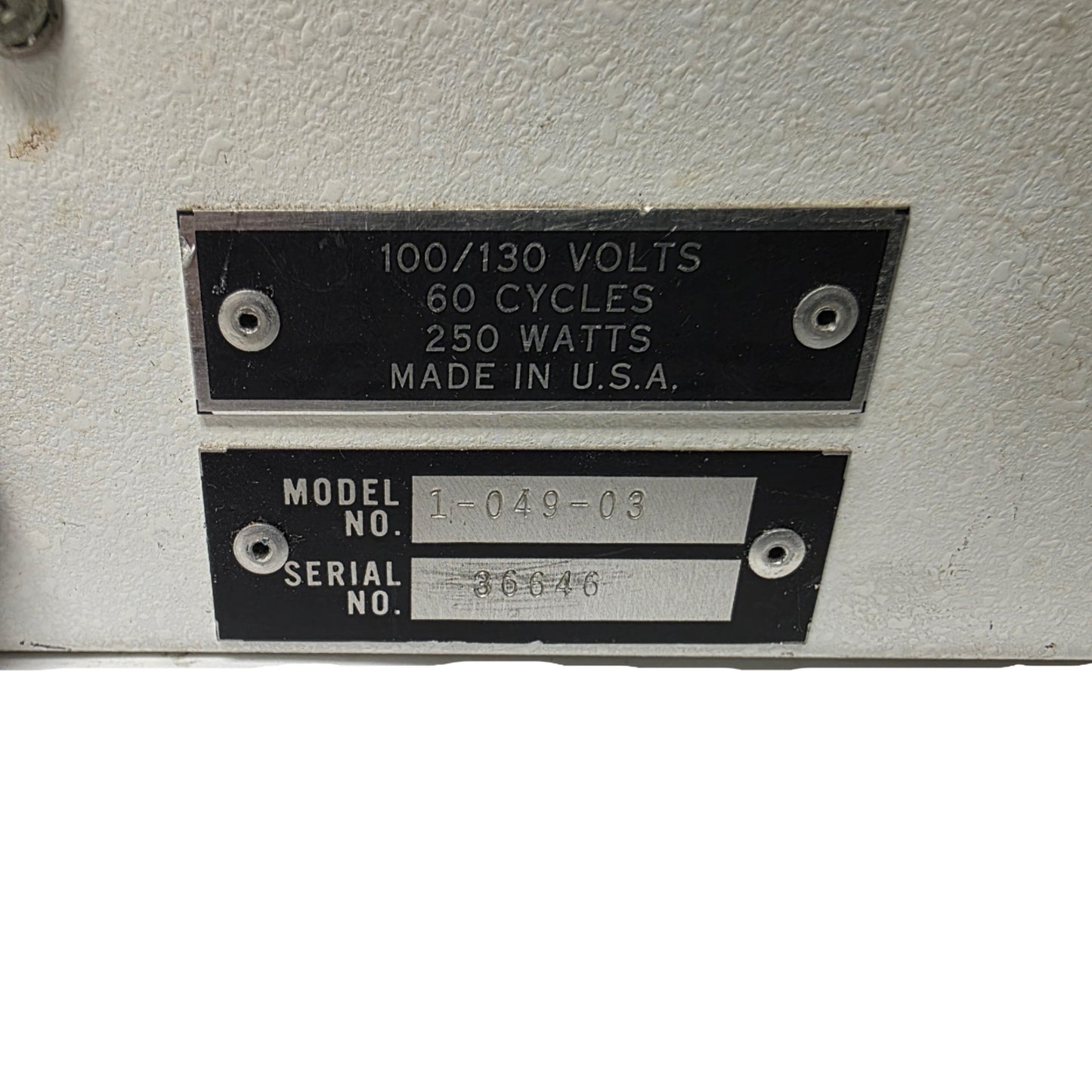 Used Unitek 1-049-03 Weldmatic Spot Welding Power Supply 0-15 Watt Sec 250W 120VAC