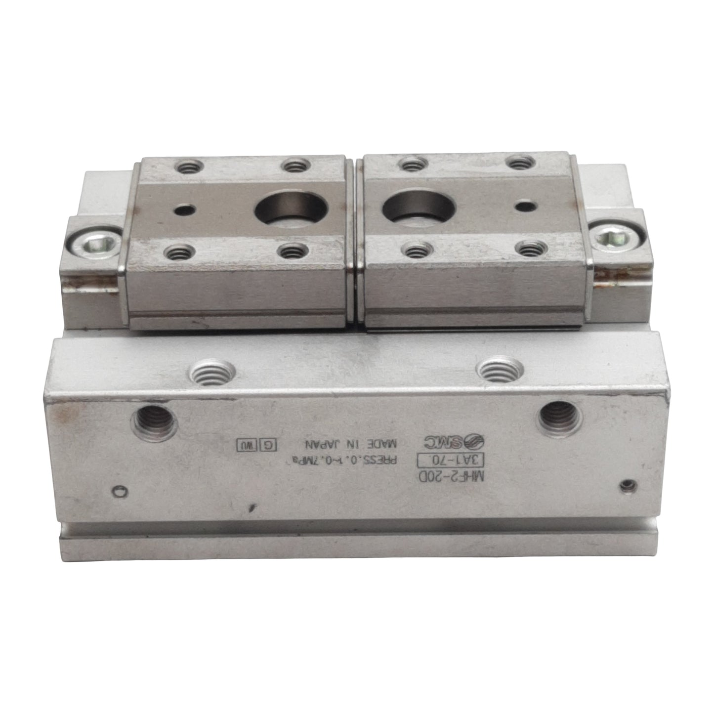 Used SMC MHF2-20D Pneumatic Gripper, ø20mm Bore, 20mm Stroke, 141N, M6, 0.1-0.7MPa