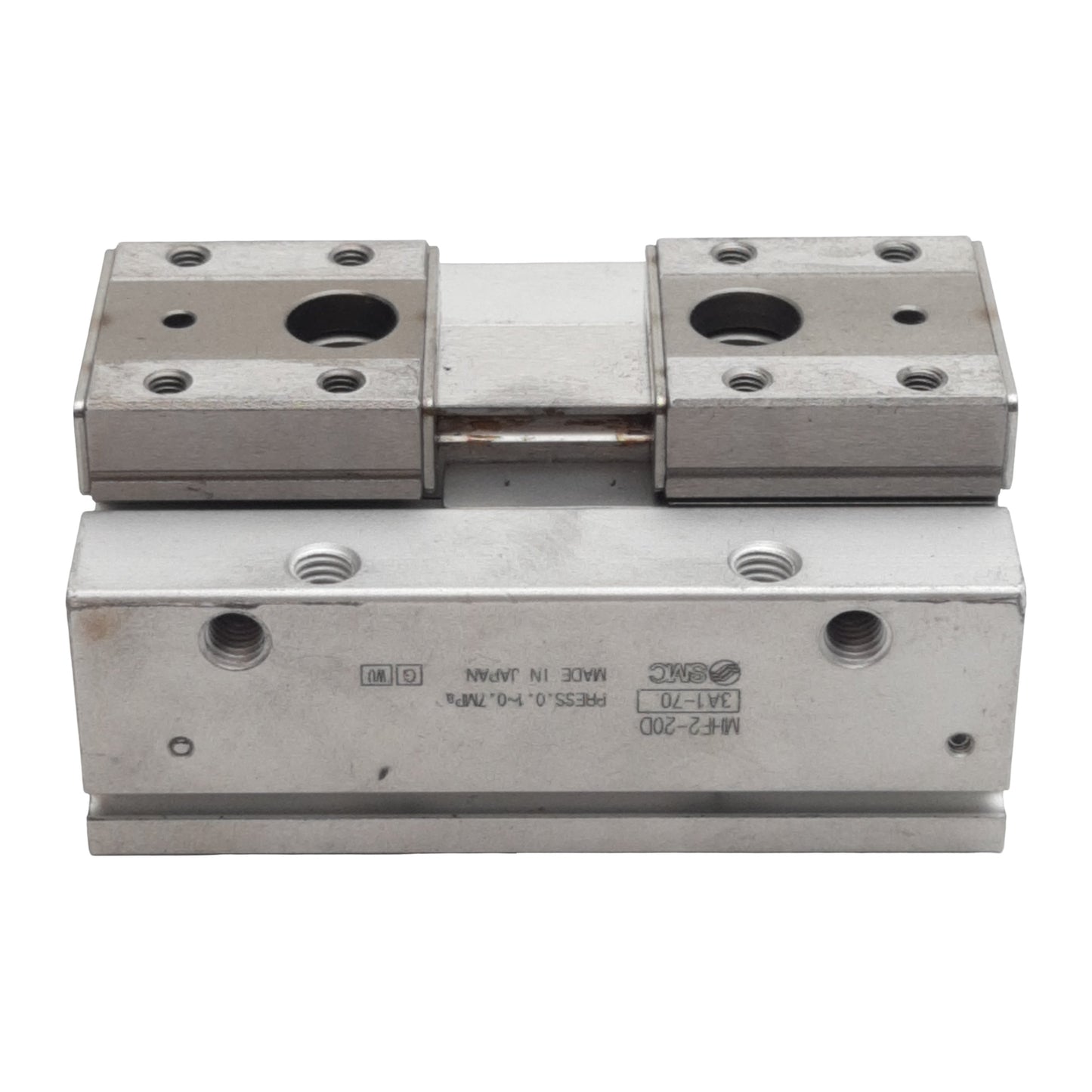 Used SMC MHF2-20D Pneumatic Gripper, ø20mm Bore, 20mm Stroke, 141N, M6, 0.1-0.7MPa