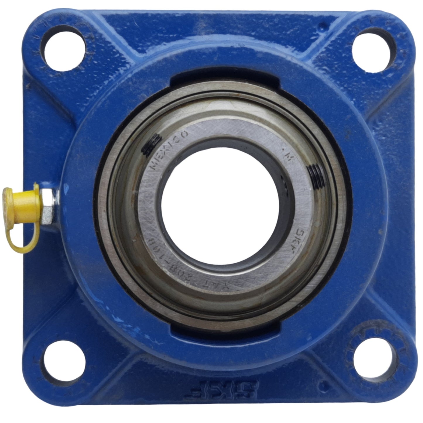 Used SKF F4B 108-RM Set Screw Locking 4-Bolt Square Flange Bearing Unit, ø1-1/2"