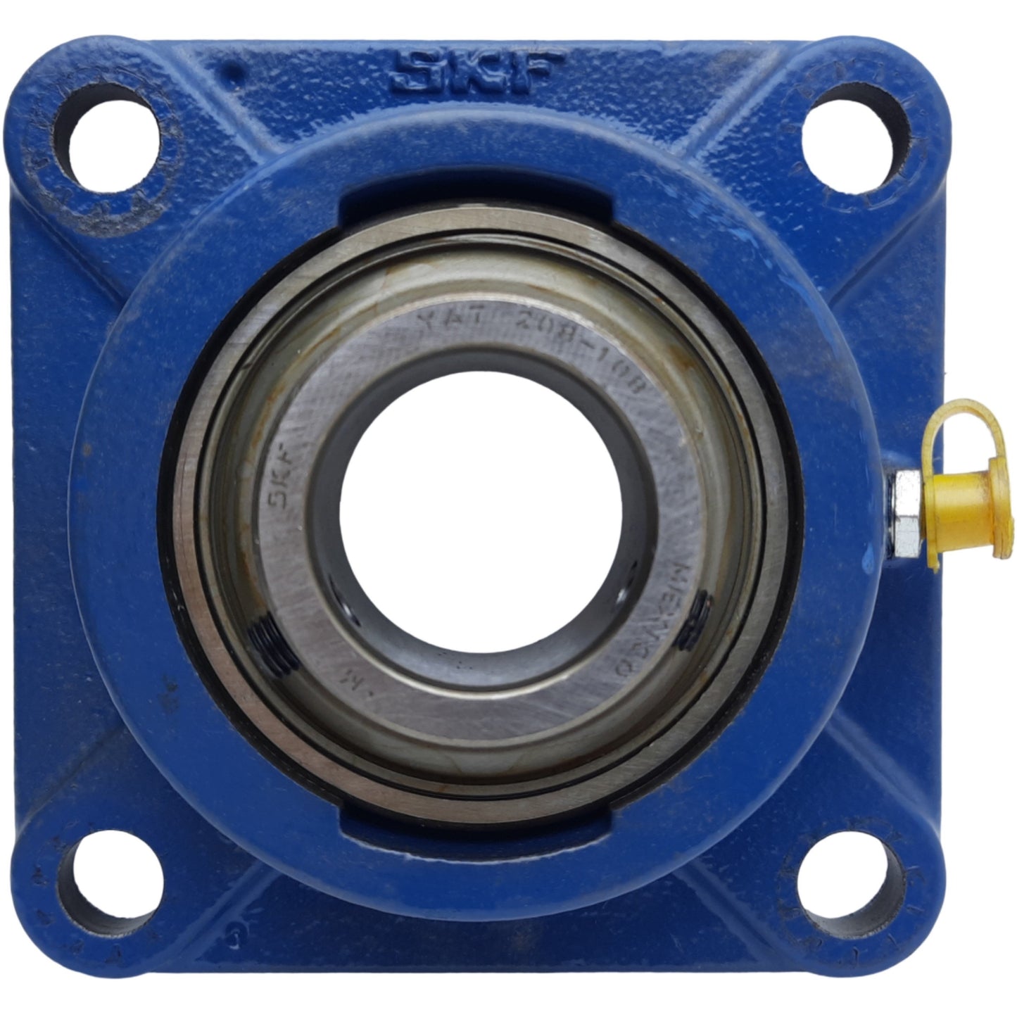 Used SKF F4B 108-RM Set Screw Locking 4-Bolt Square Flange Bearing Unit, ø1-1/2"