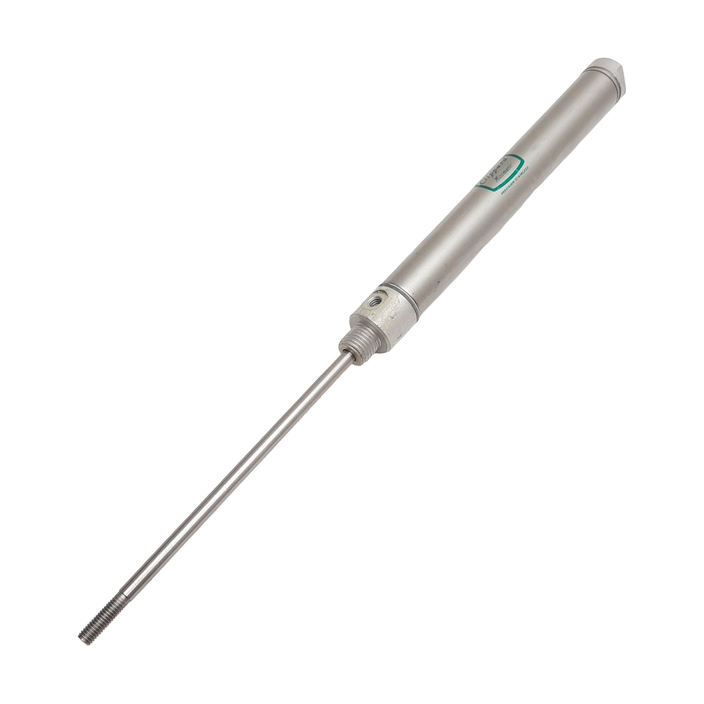 Used Clippard SDR-10-4 Pneumatic Cylinder, ø5/8in Bore, 4in Stroke, #10-32, 250psi