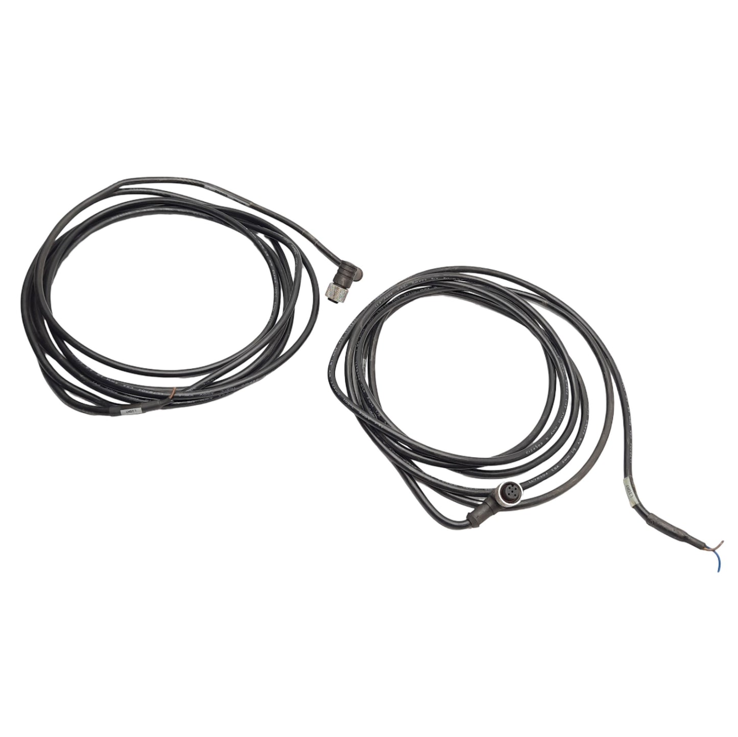 Used Lot of 2 Banner MQDC-415RA Euro-Style Cable, Right-Angle, M12 4-Pin, 2.5m