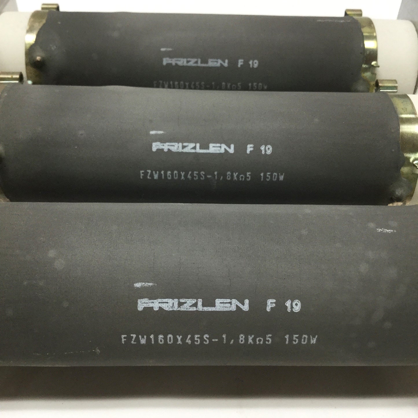 Used Lot of 3 Frizlen FZW160X45S-1,8KΩ5 Wirewound Tubular Resistors 150W, 1.8kOhm