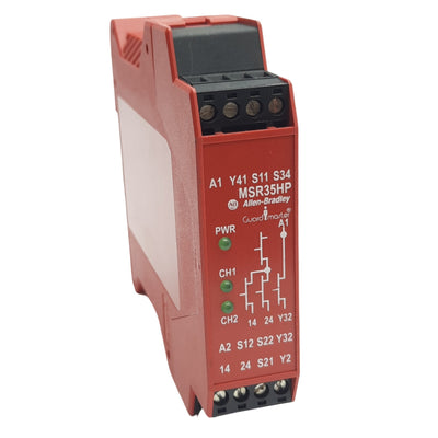 Used Allen Bradley MSR35HP Monitoring Safety Relay 24VDC Supply, 2A at 24VDC Output