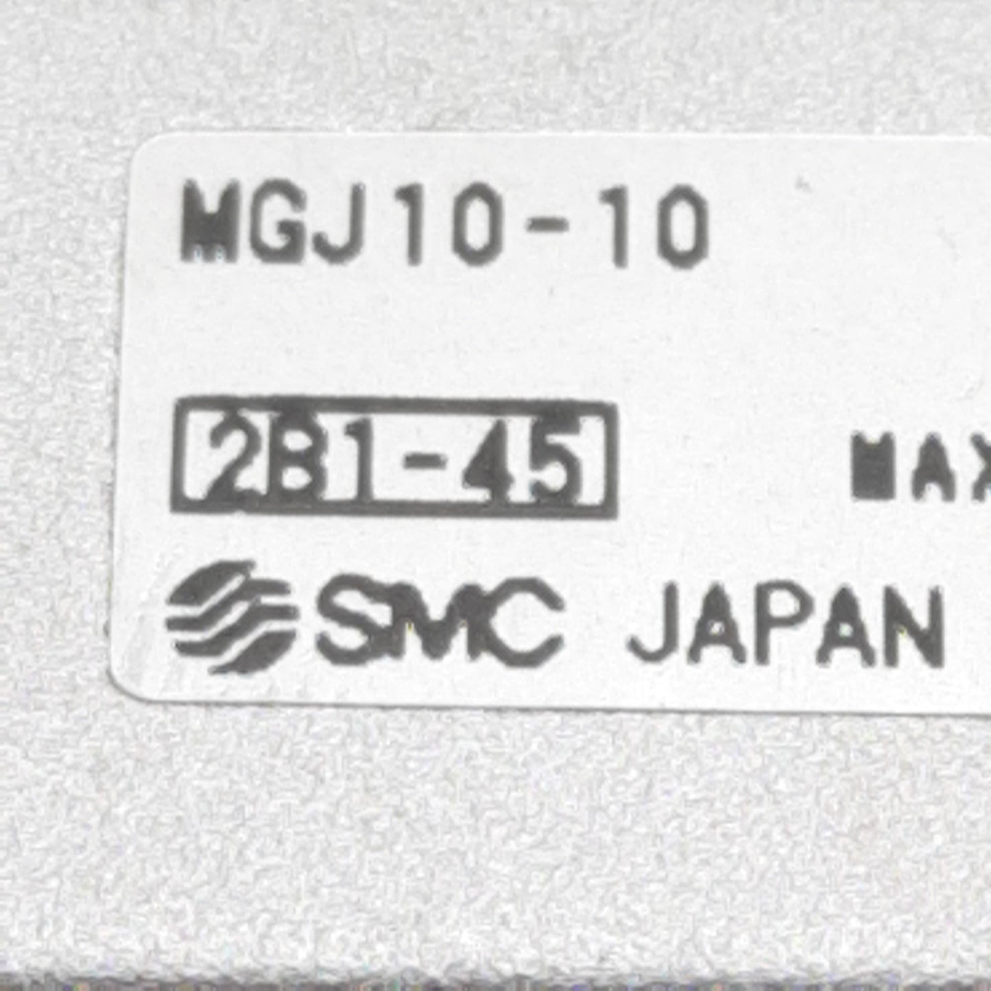 Used SMC MGJ10-10 Compact Guided Cylinder, ø10mm Bore, 10mm Stroke, M3, 0.7MPa