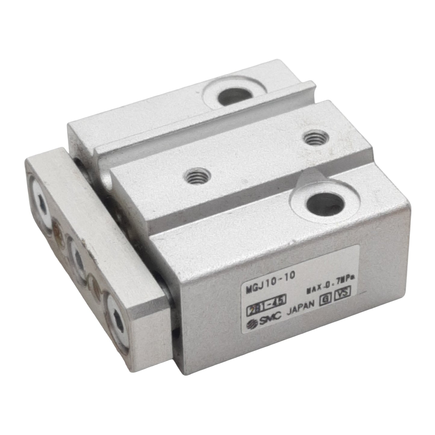 Used SMC MGJ10-10 Compact Guided Cylinder, ø10mm Bore, 10mm Stroke, M3, 0.7MPa