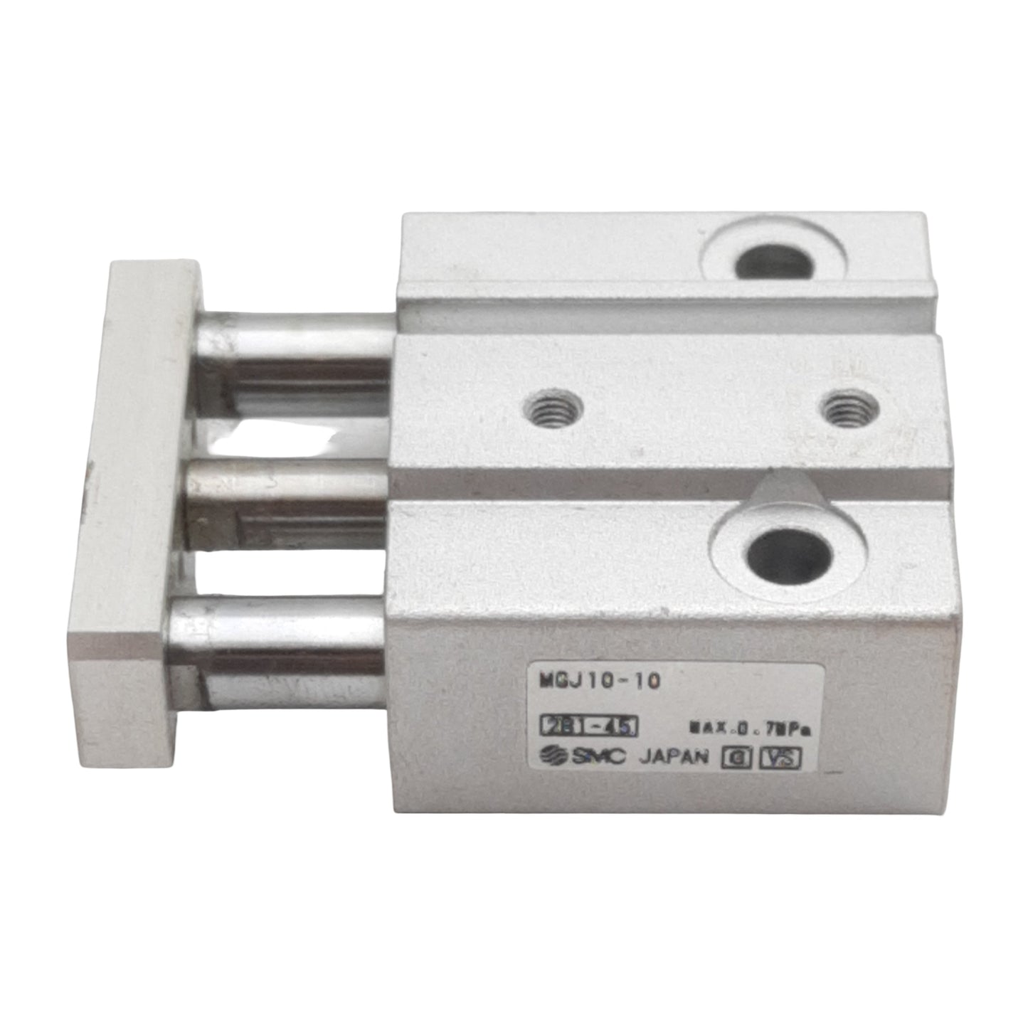 Used SMC MGJ10-10 Compact Guided Cylinder, ø10mm Bore, 10mm Stroke, M3, 0.7MPa