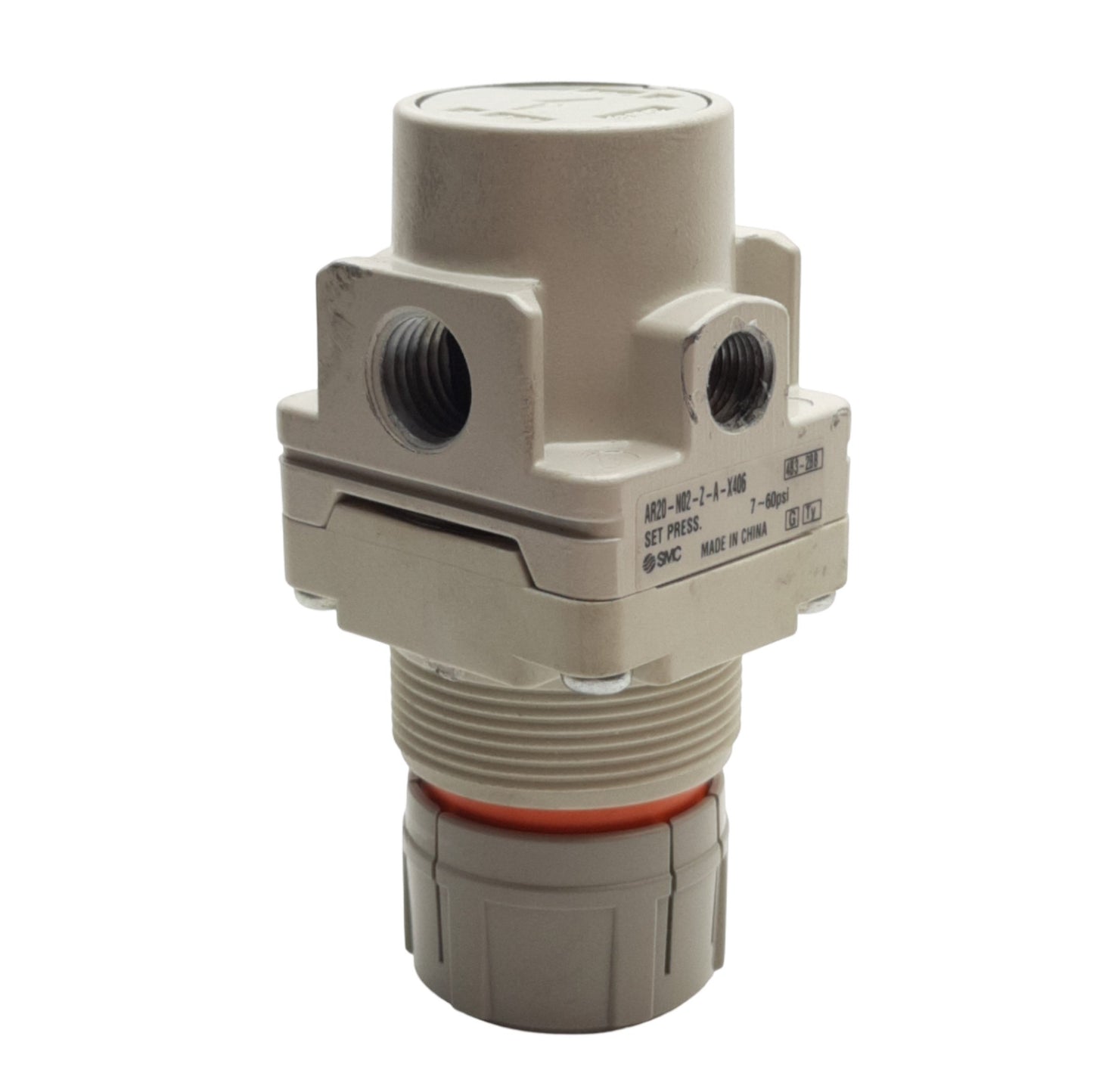 Used SMC AR20-N02-Z-A-X406 Regulator 1/4in NPT, 4-60psi Set Pressure, 1.5MPa Max