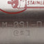 Used Bimba M-091-D Pneumatic Cylinder, ø1-1/16in Bore, 1in Stroke, 1/8in NPT, 250psi