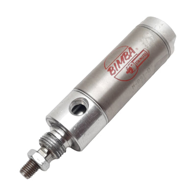 Used Bimba M-091-D Pneumatic Cylinder, ø1-1/16in Bore, 1in Stroke, 1/8in NPT, 250psi