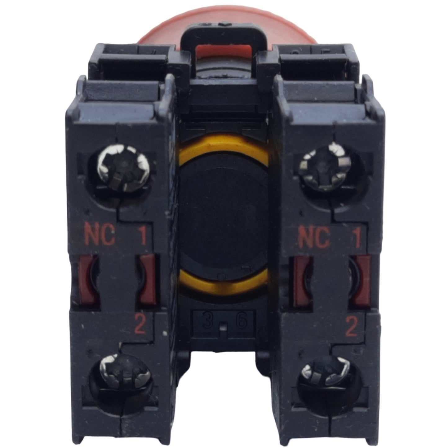 Used Eaton Moeller M22-PV-K01 Emergency Stop Push Button, 1 N.C, ø22mm, 600VAC at 5A