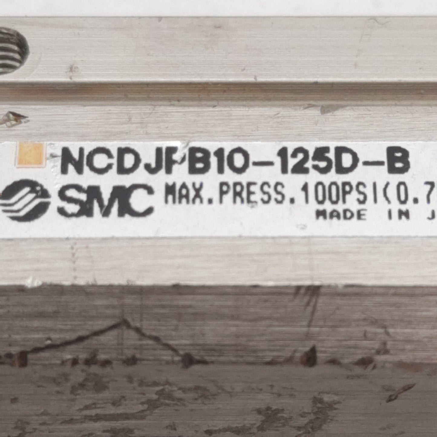 Used SMC NCDJPB10-125D-B Pneumatic Pin Cylinder, ø3/8in Bore, 1-1/4in Stroke, 0.7MPa