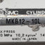 Used SMC MKB12-10L Rotary Clamp Cylinder, ø12mm Bore, 10mm Stroke, M5, 1.0MPa Max