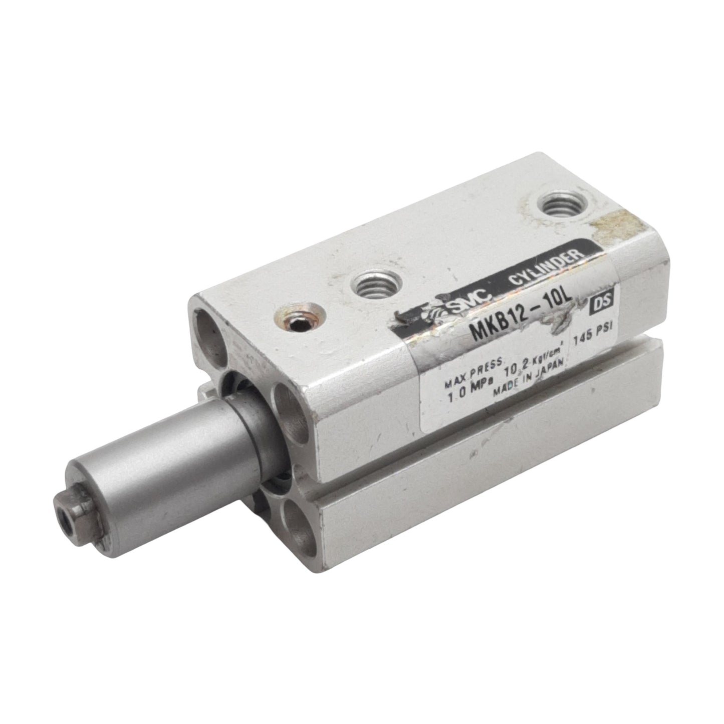 Used SMC MKB12-10L Rotary Clamp Cylinder, ø12mm Bore, 10mm Stroke, M5, 1.0MPa Max